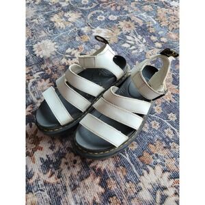 Dr. Martens Blaire White Leather Platform Gladiator Sandals Womens 7 AW004